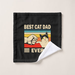 Grandfather Quotes Best Cat Dad Ever Wash Cloth