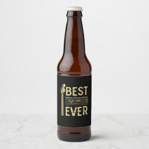 Grandfather Quotes   Best Dad Guitar Ever Beer Bottle Label