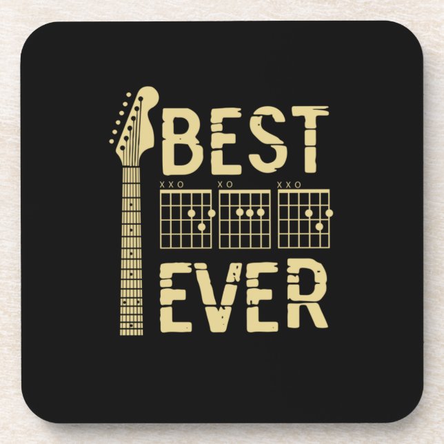 Grandfather Quotes | Best Dad Guitar Ever Coaster (Front)