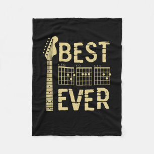 Grandfather Quotes Best Dad Guitar Ever Fleece Blanket