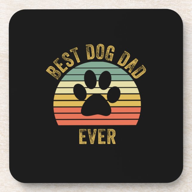 Grandfather Quotes | Best Dog Dad Ever Coaster (Front)