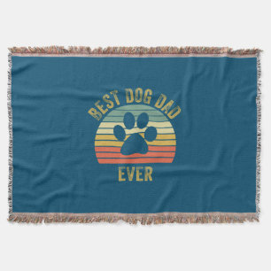 Grandfather Quotes Best Dog Dad Ever Throw Blanket