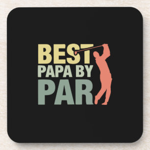 Grandfather Quotes   Best Papa By Par Golf Coaster