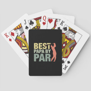 Grandfather Quotes   Best Papa By Par Golf Playing Cards