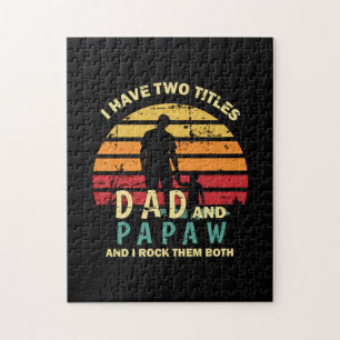 Grandfather Quotes Dad And Papa I Rock Them Jigsaw Puzzle