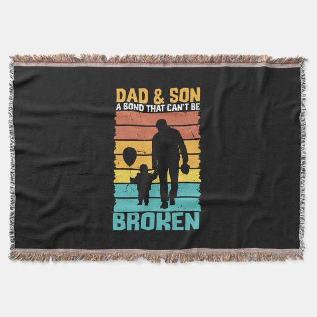 Grandfather Quotes | Dad And Son Throw Blanket (Front)