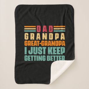 Grandfather Quotes Dad Great Grandpa Sherpa Blanket