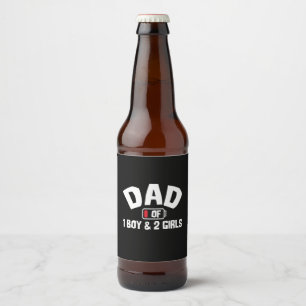 Grandfather Quotes   Dad Of One Boy Beer Bottle Label