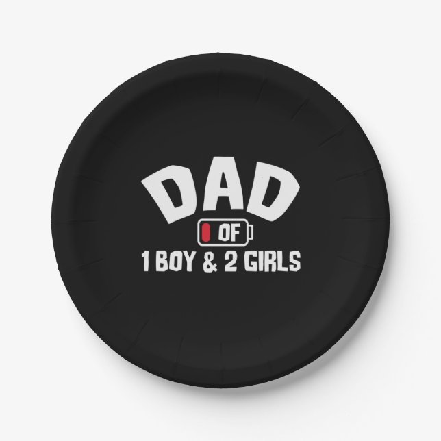 Grandfather Quotes | Dad Of One Boy Paper Plate (Front)