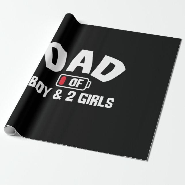Grandfather Quotes | Dad Of One Boy Wrapping Paper (Unrolled)