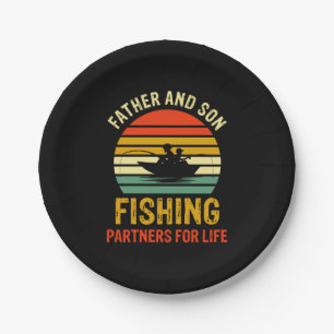 Grandfather Quotes Father And Son Fishing Partner Paper Plate