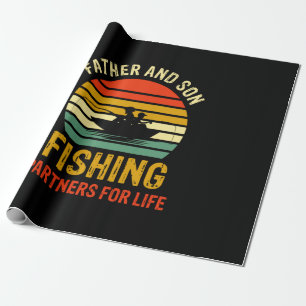 Grandfather Quotes Father And Son Fishing Partner Wrapping Paper