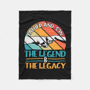 Grandfather Quotes   Father And Son The Legend Fleece Blanket