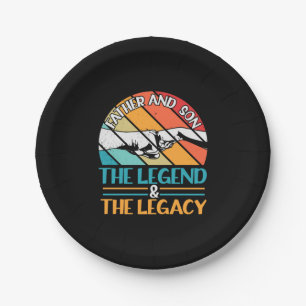 Grandfather Quotes   Father And Son The Legend Paper Plate