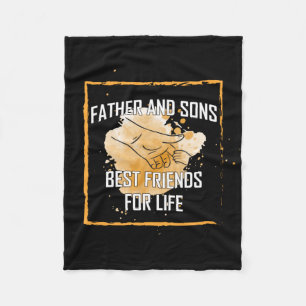 Grandfather Quotes Father And Sons Best Friend Fleece Blanket