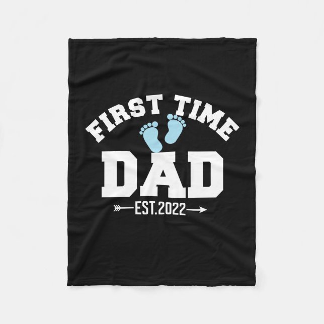 Grandfather Quotes | First Time Dad 2022 Fleece Blanket (Front)