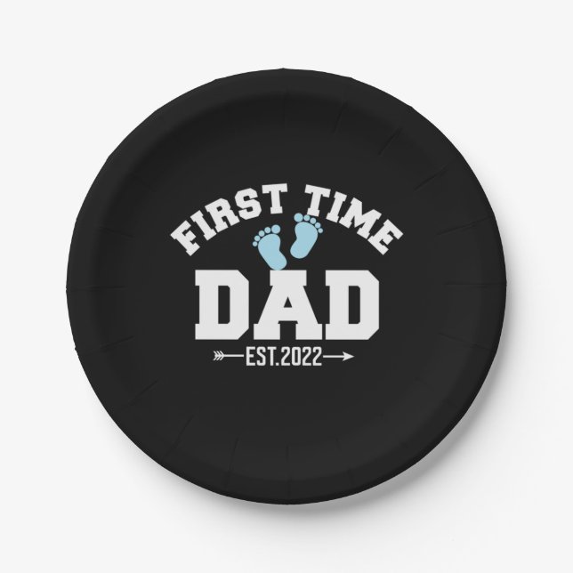 Grandfather Quotes | First Time Dad 2022 Paper Plate (Front)