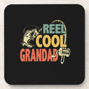 Grandfather Quotes Fishing Cool Grandad Coaster