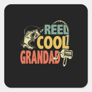 Grandfather Quotes   Fishing Cool Grandad Square Sticker
