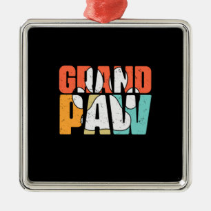 Grandfather Quotes Grandpaw Dog Metal Tree Decoration