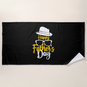 Grandfather Quotes Happy Father Day Beach Towel