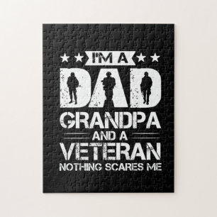 Grandfather Quotes   I Am A Dad And A Veteran Jigsaw Puzzle