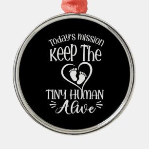 Grandfather Quotes Keep The Tiny Human Alive Metal Tree Decoration