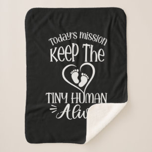 Grandfather Quotes   Keep The Tiny Human Alive Sherpa Blanket