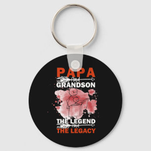 Grandfather Quotes Papa And Grandson Key Ring