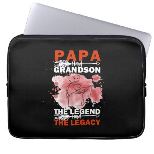 Grandfather Quotes Papa And Grandson Laptop Sleeve