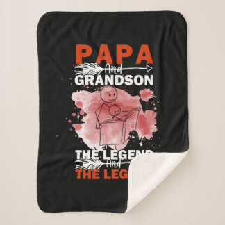 Grandfather Quotes | Papa And Grandson Sherpa Blanket