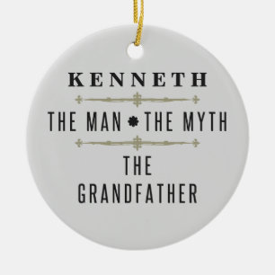 Grandfather The Man The Myth Ceramic Tree Decoration