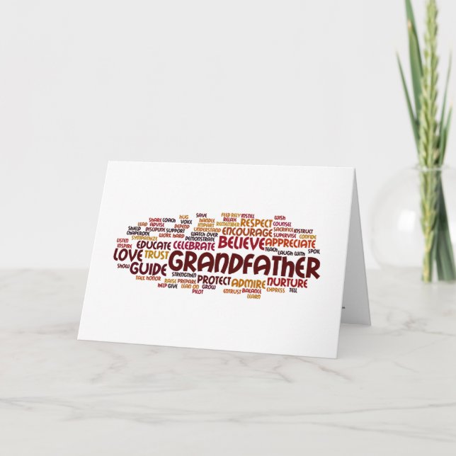 Grandfather Word Cloud Card (Front)