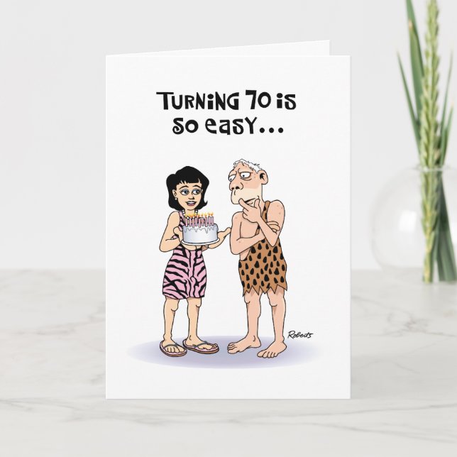 Grandfather's 70th Birthday Greeting Card (Front)