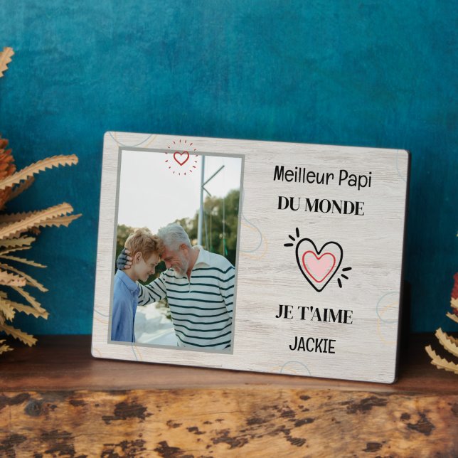 Grandfather's Day personalised gift best grandpa Plaque (Grandpa's Grandkids: A Photo Collage Plaque)