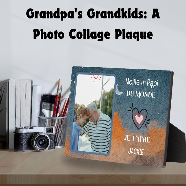 Grandfather's Day personalised gift best grandpa Plaque (Grandfather's Day personalized gift best grandpa Plaque)