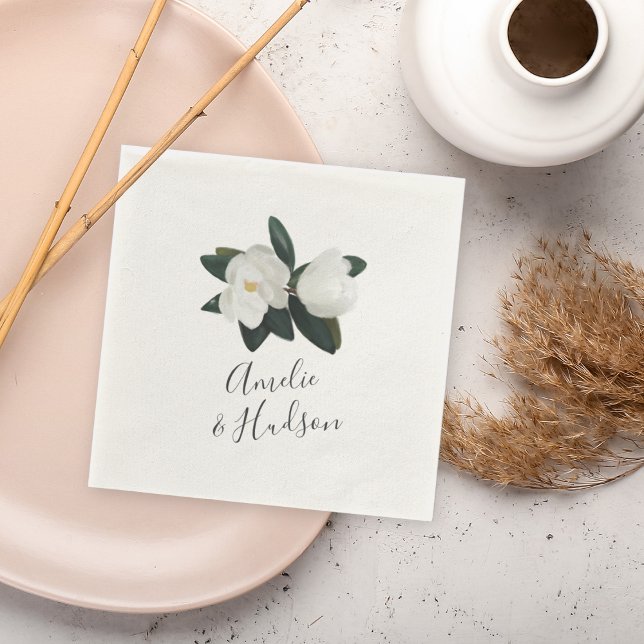 Grandiflora Personalised Wedding Napkin (Creator Uploaded)