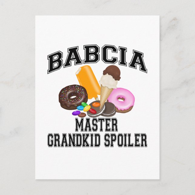 Grandkid Spoiler Babcia Postcard (Front)