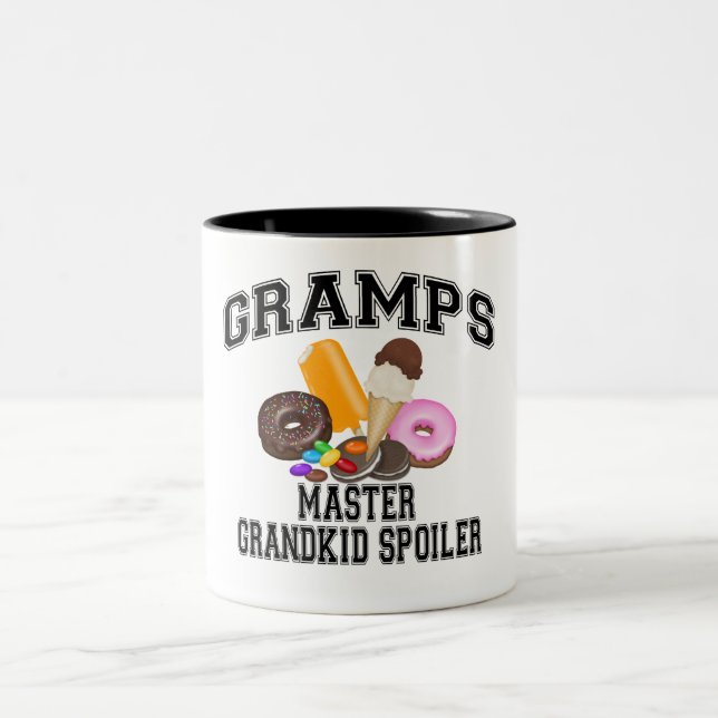 Grandkid Spoiler Gramps Two-Tone Coffee Mug (Center)