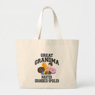 Grandkid Spoiler Great Grandma Large Tote Bag