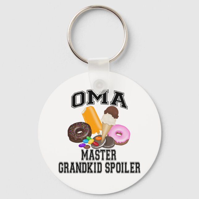 Grandkid Spoiler Oma Key Ring (Front)