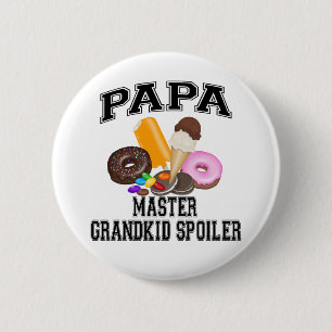 Grandkid Spoiler Papa 6 Cm Round Badge