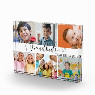 Grandkids Collage For Grandma Gift Photo Blocks