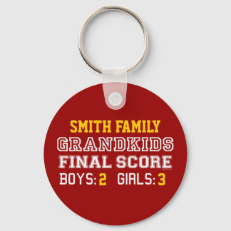 Grandkids Final Score Custom Keychain