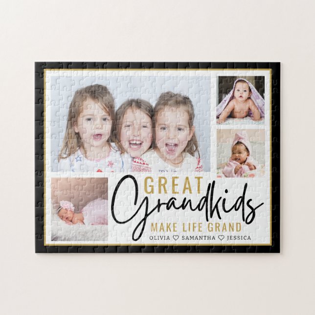 Grandkids Great Grandparents Life Quote 4 Photo    Jigsaw Puzzle (Horizontal)