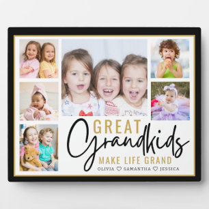 Grandkids Great Grandparents Life Quote 6 Photo Plaque