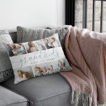Grandkids Make Life Grand | 6 Photo Collage Decorative Cushion<br><div class="desc">Create a sweet gift for a beloved grandma or grandpa with this beautiful photo collage accent pillow. "Grandkids make life grand" appears in the centre in smoky blue-green and grey calligraphy script lettering. Customise with six photos of their grandchildren.</div>