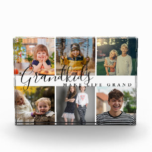 Grandkids Make Life Grand 6 Photo Gift For Grandma
