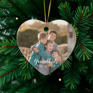 Grandkids Make Life Grand Ceramic Tree Decoration