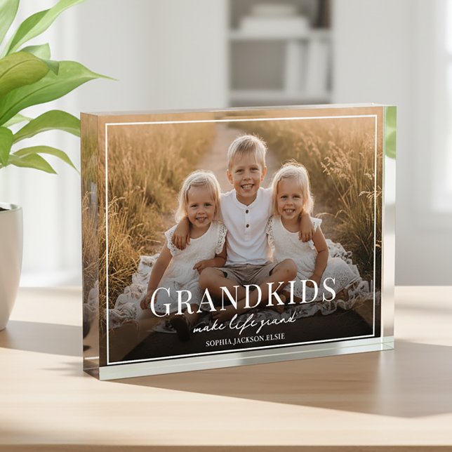 Grandkids Make Life Grand Grandparent Gift Photo (Creator Uploaded)